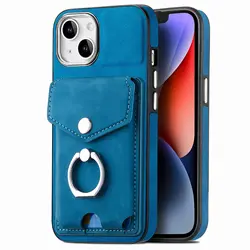 Magnetic Ring Holder Wallet Leather Case for IPhone 14 Pro Max 15 13 12 11 X XS XR 7 8 Plus SE2022 Vertical Cards Solt Cover