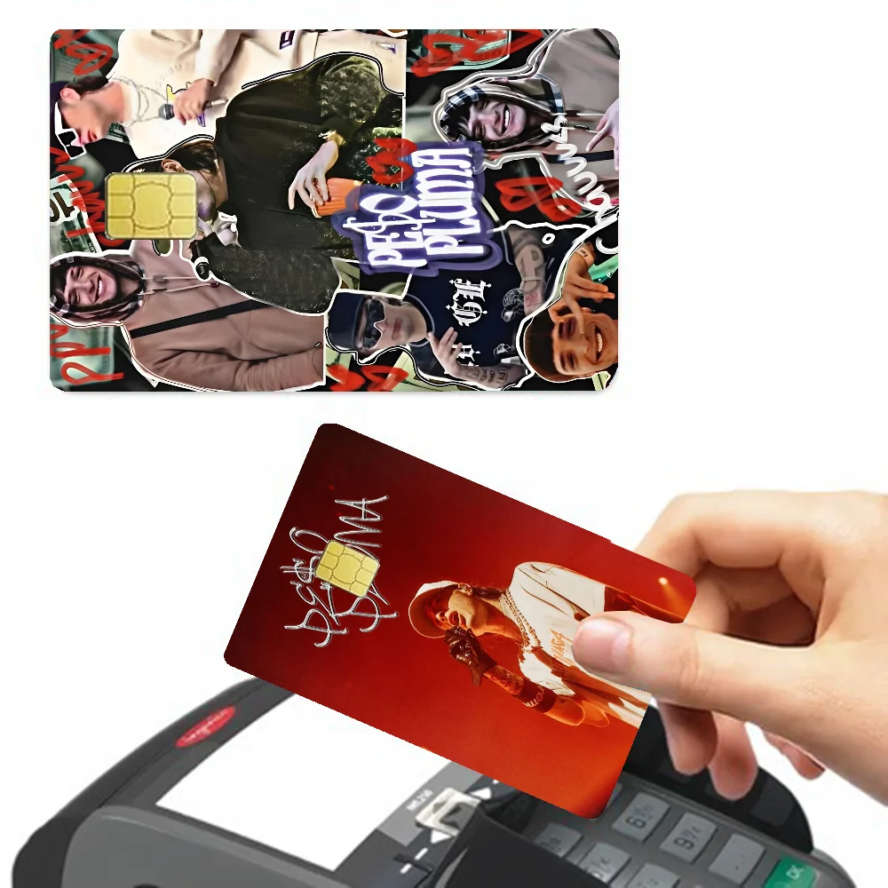 المغني P-Peso P-Pluma 2024 أنيمي الكرتون الجلد ملصقات فيلم الشريط الحال بالنسبة لبطاقة الخصم الائتمانية الكبيرة الجانب الأمامي