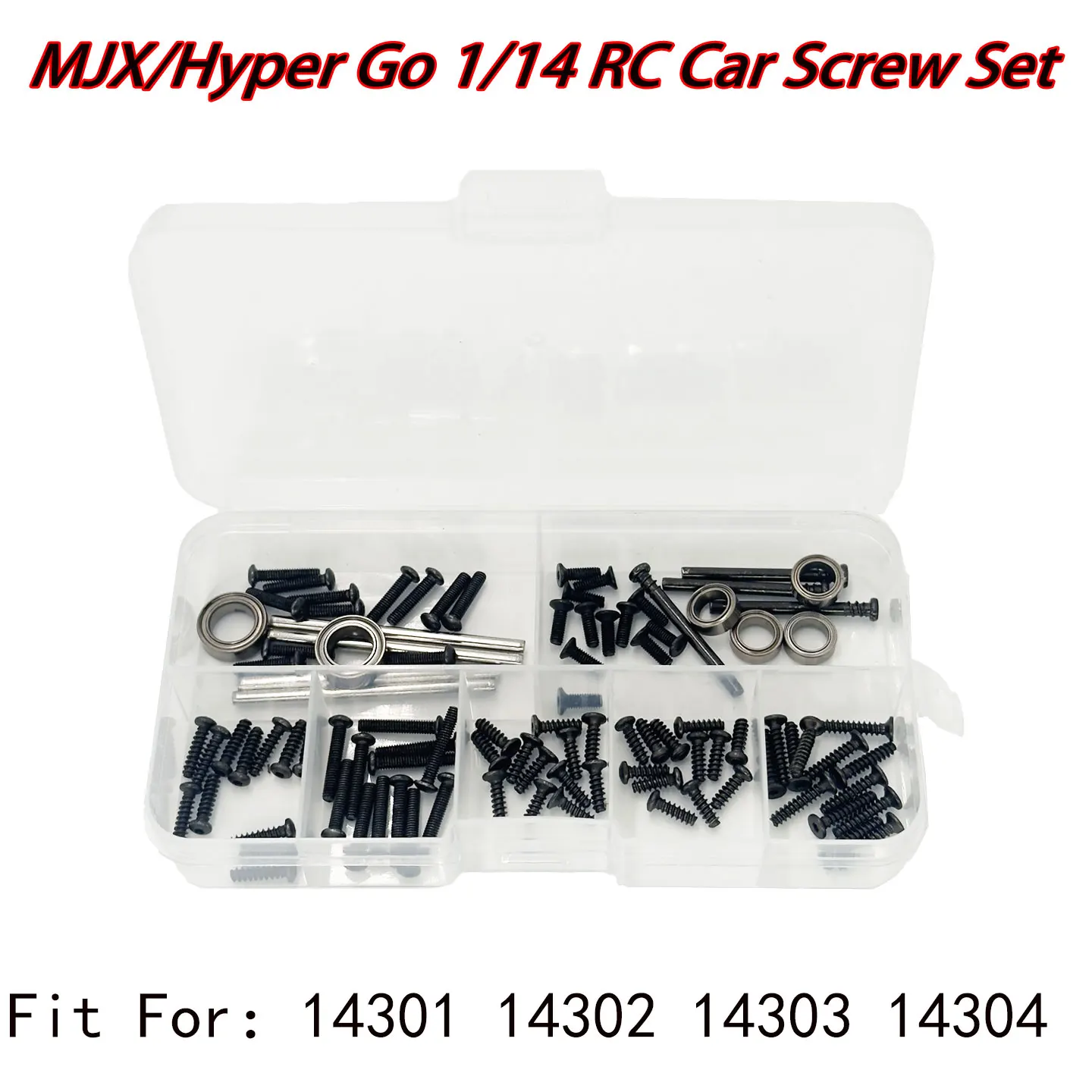 MJX Hyper Go RC Car Upgrade Parts For  16208 H16BM 14304 14303 14209 14210 14211 Hardened Screws Nuts Pins and Bearings.