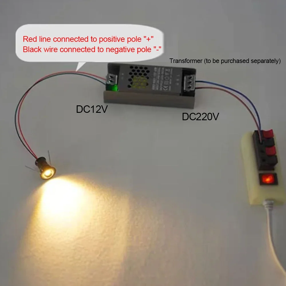 1-20 Pcs LED Spot Light 1W 12V Mini Spotlight Recessed Ceiling Downlight Black Silver White Stair Cabinet Spot Lights lighting