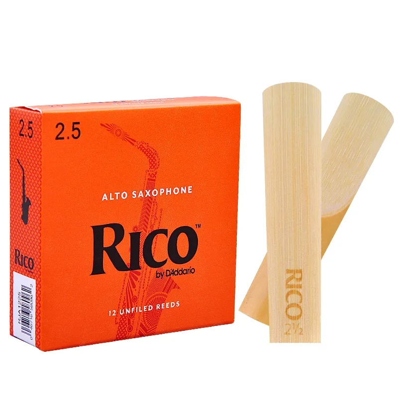 USA RICO Orange Box Reeds Eb Alto Bb Soprano Tenor Barione Saxphone Bass Clarinet Classic