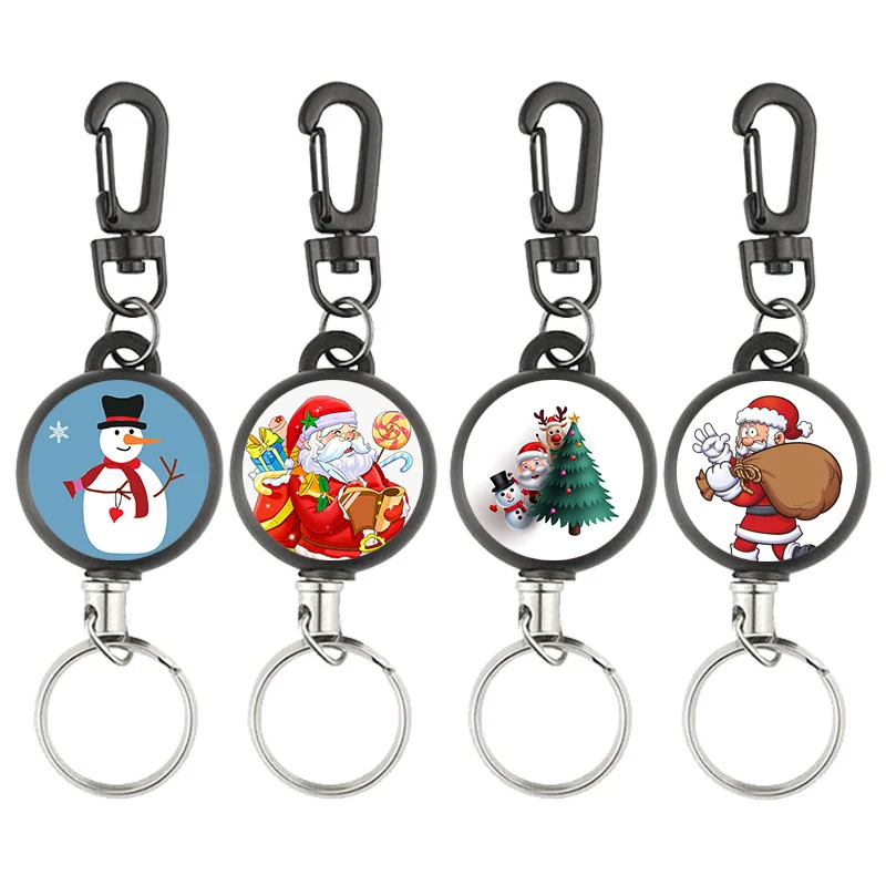 Christmas Gift For Adults Telescopic buckle Christmas gift Key Chain Elk Sweet Treat Bags Gift Fashion Birthday Party Present Ch