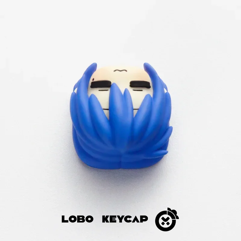 Lucky Star Izumi Konata Anime Artisan Keycap Original Resin Keycaps Custom Cute Cartoon Gaming Keycaps for Mechanical Keyboard