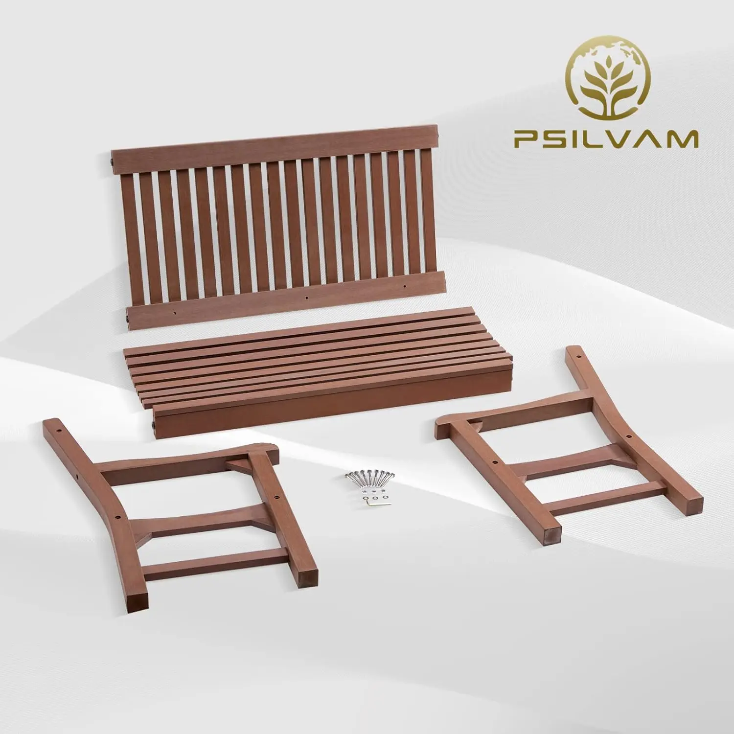 Banc de jardin en bois XR, banc d'extérieur tous temps qui ne pourrit et ne se décolore jamais, imbibé pour le jardin, le porche, 2 hypothèques