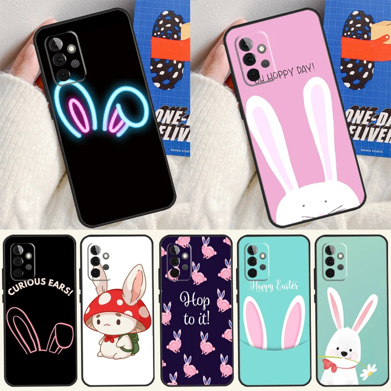 Bunny Rabbit Ears Case For Samsung Galaxy A05 A06 A26 A16 A56 A36 A22 A32 A52 A54 A34 A14 A55 A15 A53 A33 A35