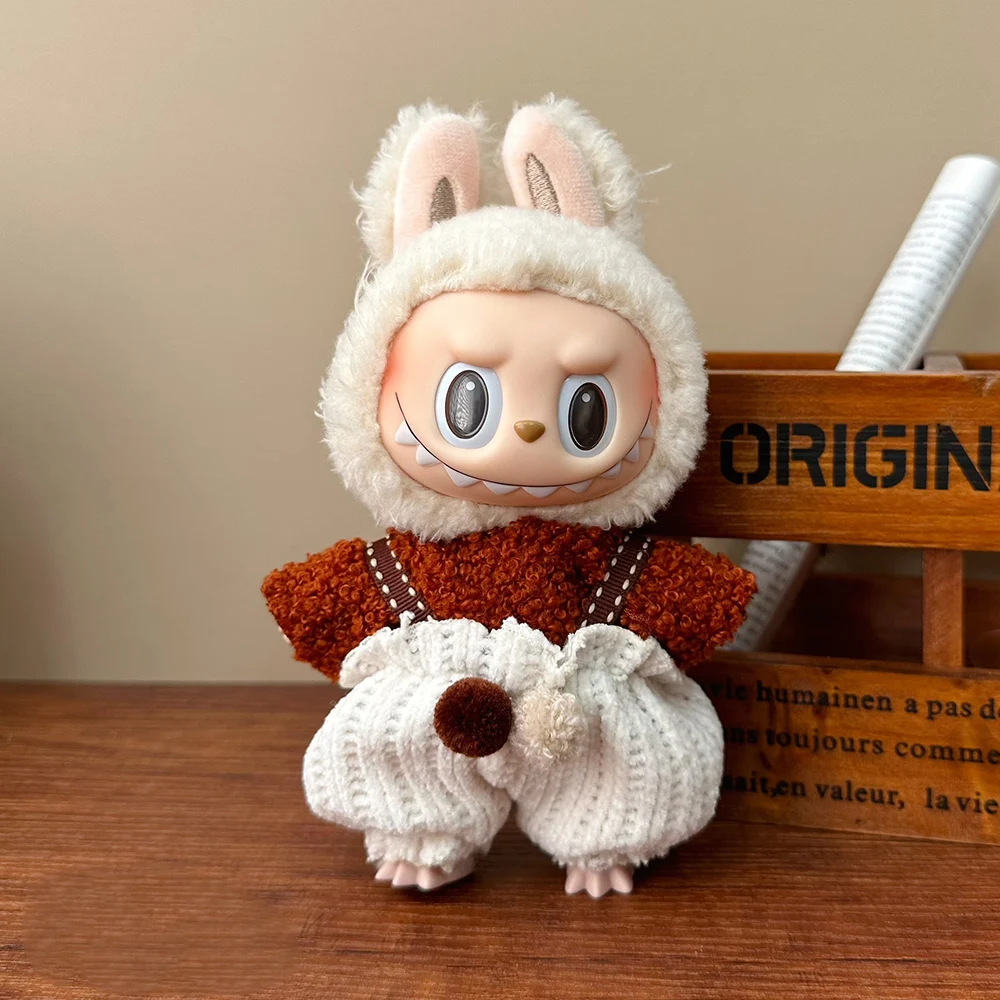 Accessori per vestiti per bambole in peluche carino per 15-17 cm Labubu Idol V1 V2 Tute Set regalo di abbigliamento