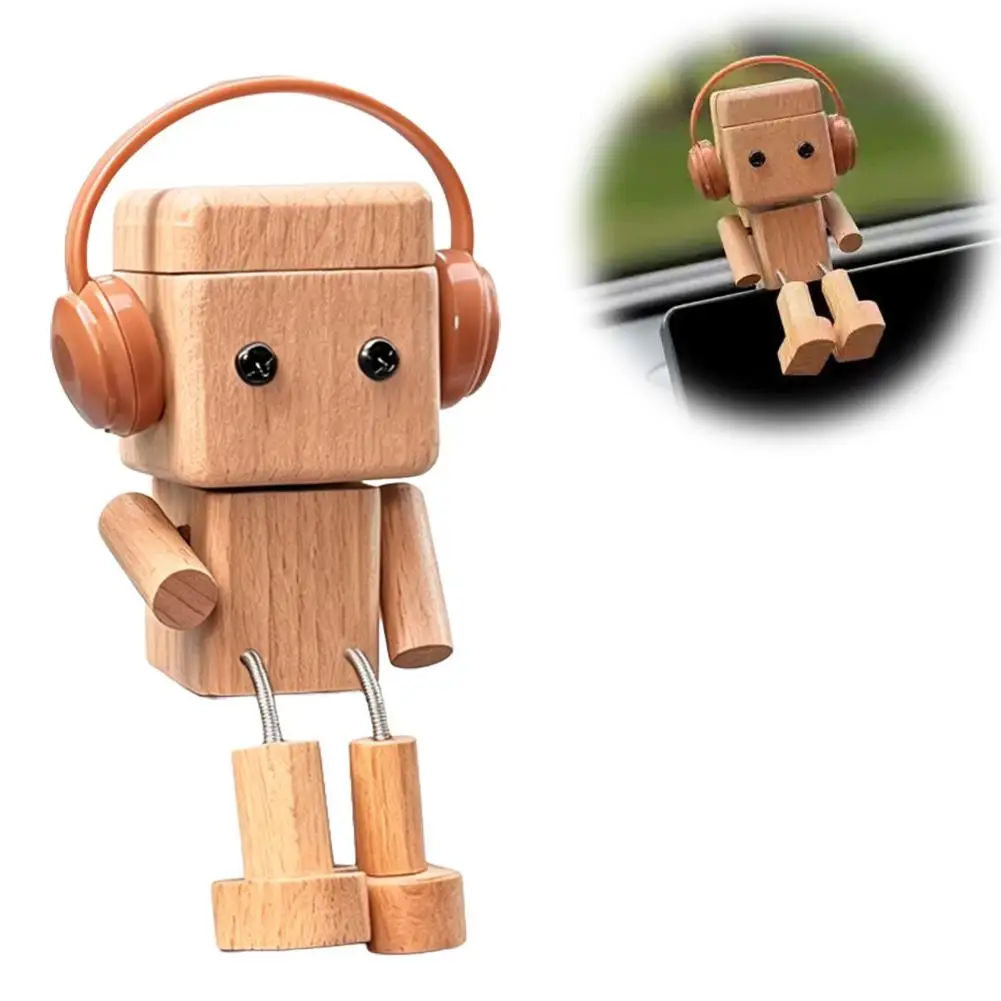 Mini diffuseur d'arômes en bois pour voiture, parfum d'ambiance, diffuseur d'arôme naturel, accessoires de voiture en bois, ornement mignon pour l'intérieur