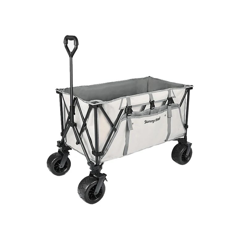 Outdoor Camper Car Collapsible Trolley Large Campsite Car Picnic Car Trailer Stroller Camping Trolley