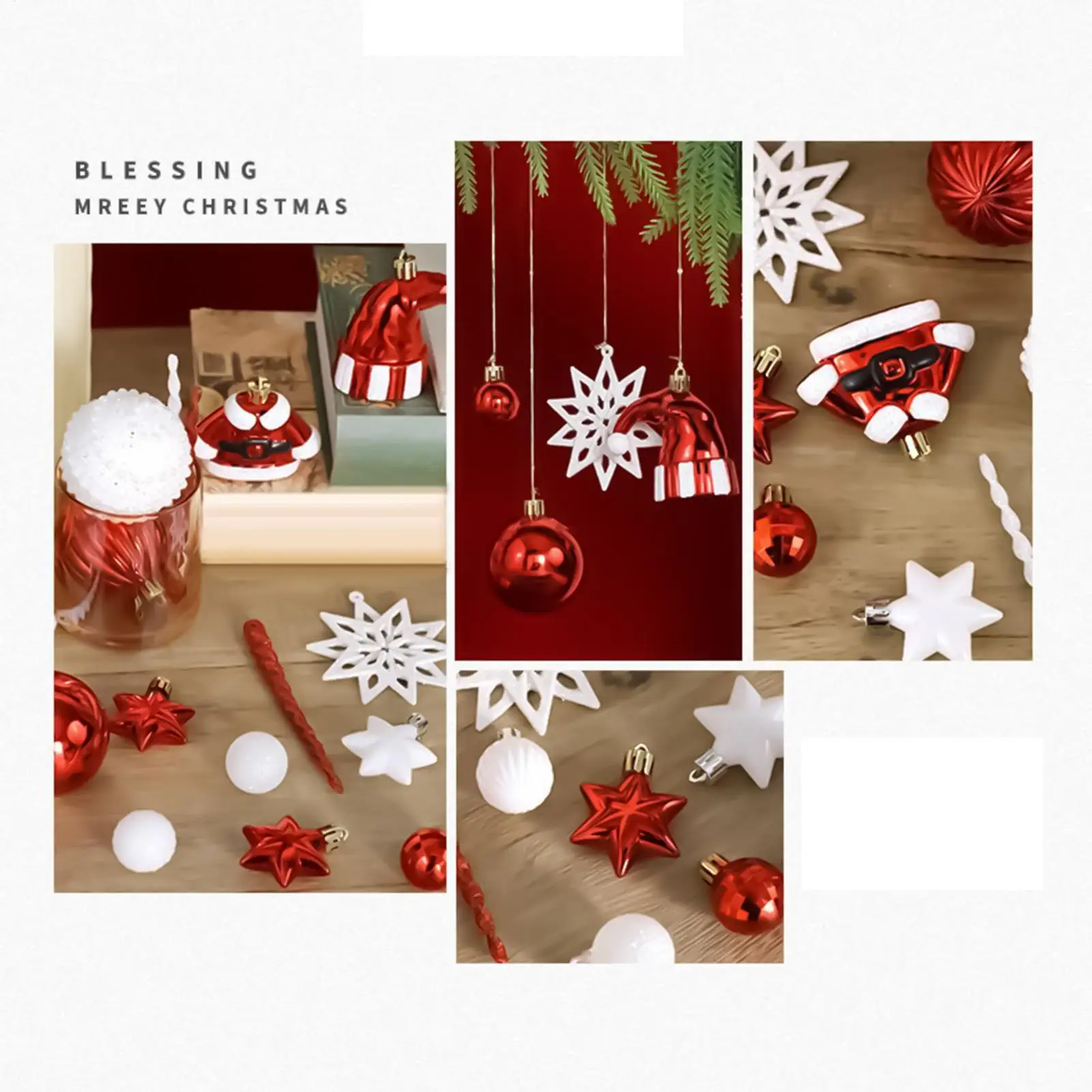 

Небьющиеся рождественские украшения, украшение для рождественской елки, сезонные украшения для оконных дисплеев, фотофон, розничный магазин