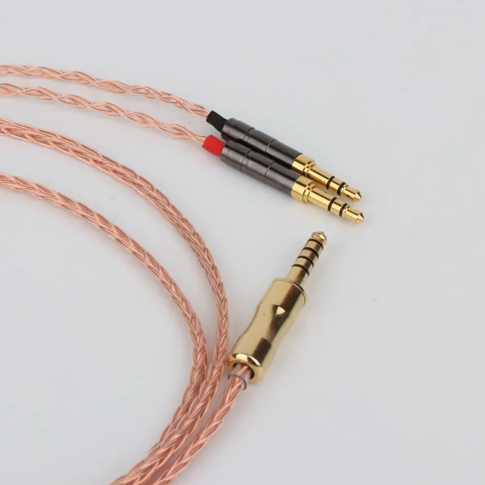 Preffair MEZE9 8 Cores 7N OCC Single Crystal Copper Headphone Upgrade Cable for Sundara Aventho focal elegia t1 t5p D7200 MDR-Z7