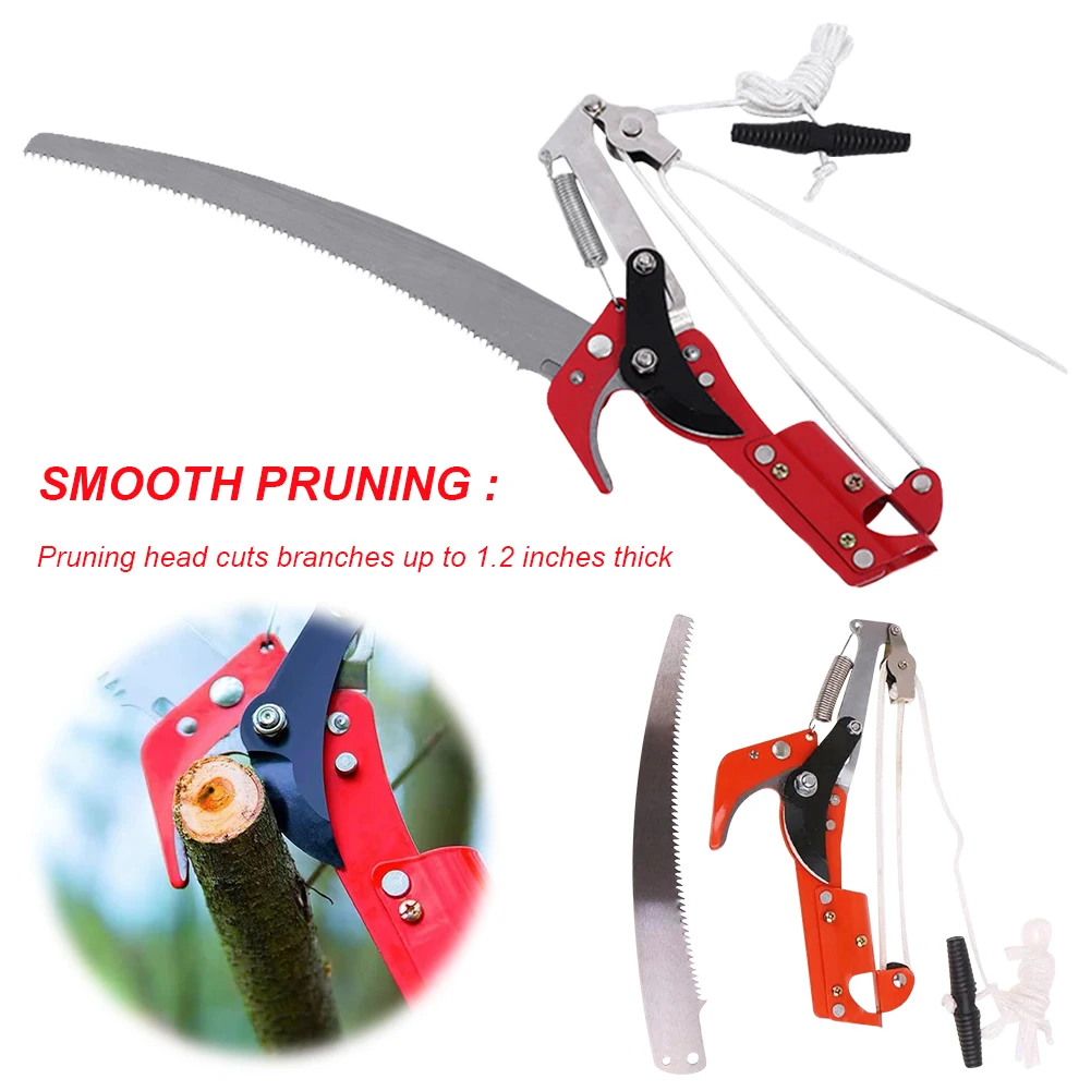 

High Altitude Tree Scissors Branches Cutter Three Pulley Pruning Scissors Fruit Pick Cutting Tools Garden Pruning Shears