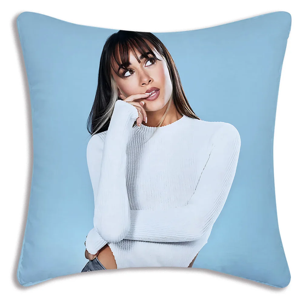 Fundas de almohada Singer a-aitana Ocana, funda de cojín de felpa corta, estampado de doble cara, dibujos animados, sofá decorativo para el hogar