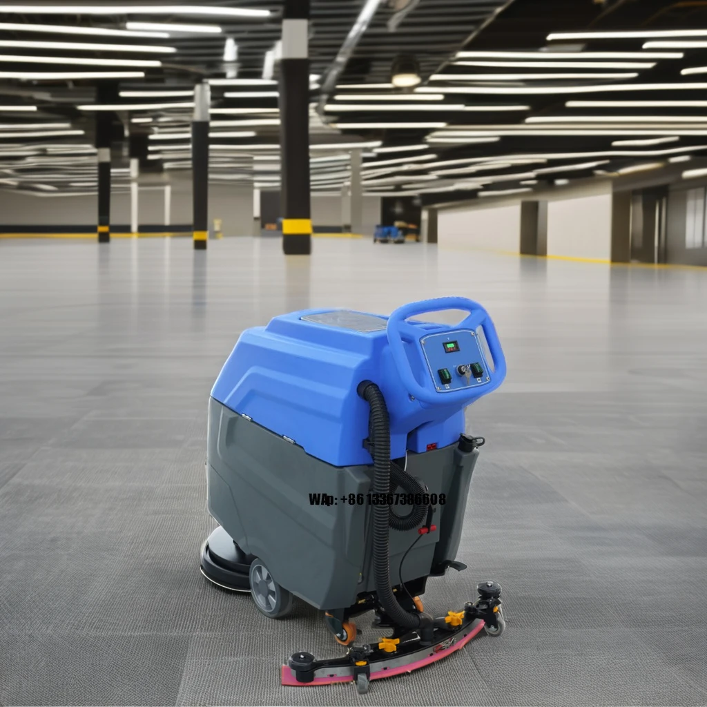 M4 550 واط معدات التنظيف بالدفع اليدوي 24 فولت غسالة الأرضيات التجارية بالدفع اليدوي غسالة الأرضيات الرخامية #1