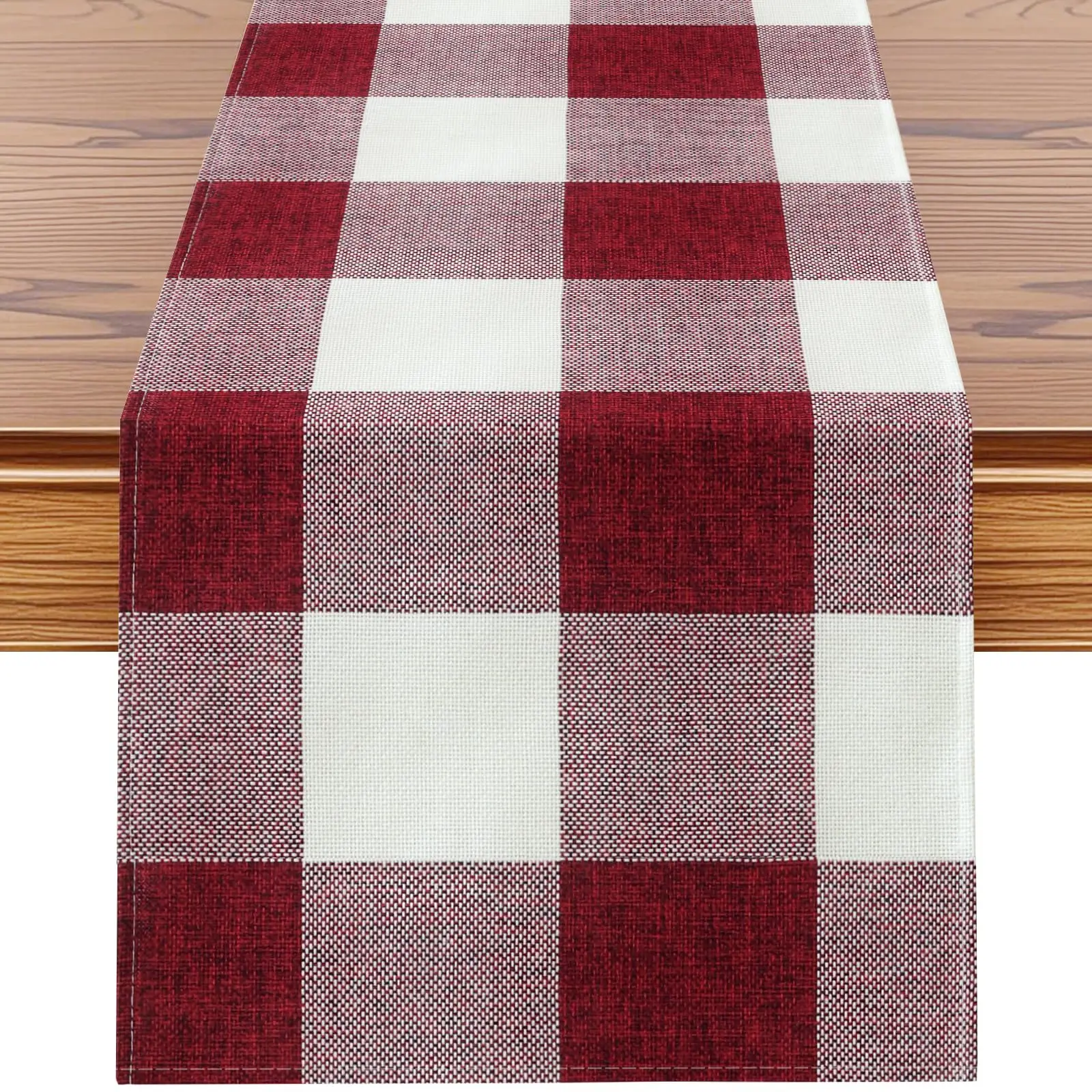 Sungeek Black and White Buffalo Plaid Table Runner, Farmhouse Check Tartan Decoration for Kitchen Dining Home Party