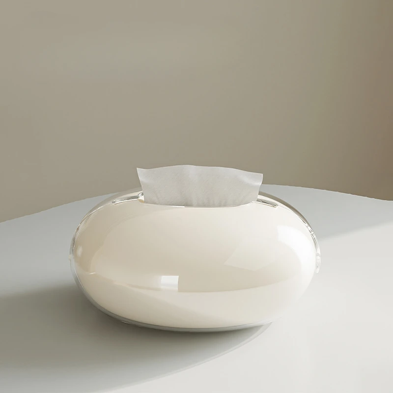 

Creative Desktop Tissue Box Household High-end Art Tissue Box Living Room Tea Table Water Drop Paper Box Tissue Boxes