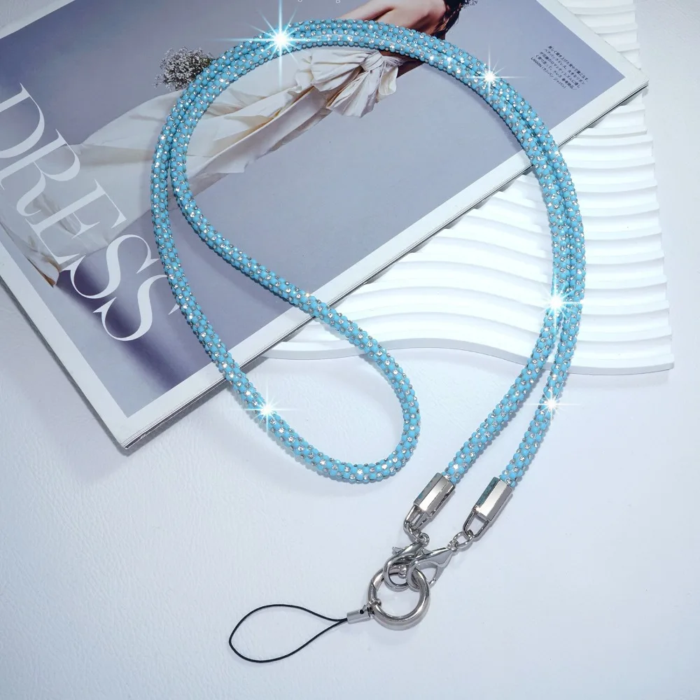 

Glitter Crystal Rhinestone Phone Lanyard Bright Bling Bling Phone Anti-lost Rope Shoulder Strap Phone Accessories
