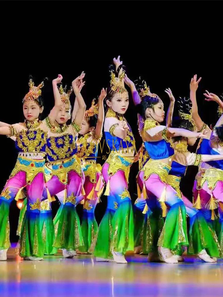 Costumi di spettacolo di danza classica per ragazze che volano e costumi di pipa per adulti Dunhuang dance