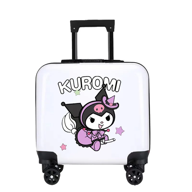 

20 Inches Child Trolley Case Boy Girl Student Cartoon Suitcase Kawaii Cartoon Kuromi Universal Wheel Suitcase Anime Sanrios