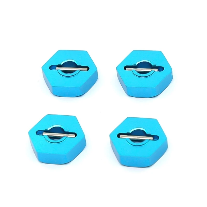 4Pcs Metal 12mm Wheel Hub Hex with Pins for Traxxas 1/16 Slash 4WD E-Revo/VXL Summit VXL RC Car Upgrade Parts,C