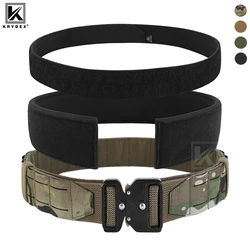 KRYDEX 2 Inch Tactical Molle Belt Laser Cut Quick Release Duty Combat Shooting 3 In 1 Belt with Inner Belt & Back Support Pad