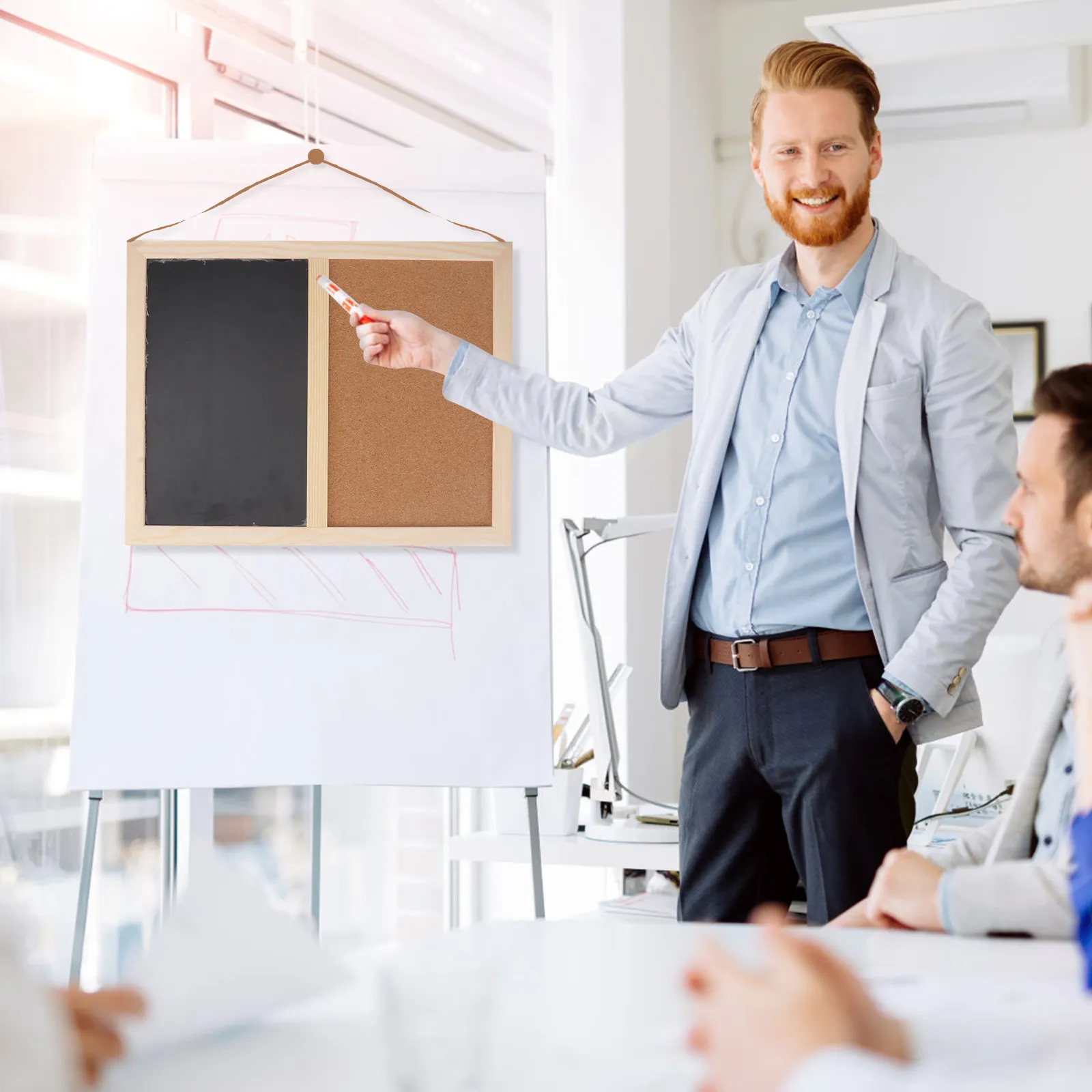 

Набор из 1 шт. Премиальная пробковая доска для заметок, легко устанавливаемая на стену, для семейного подарка, обучения в классе, демонстрации информации, для дома