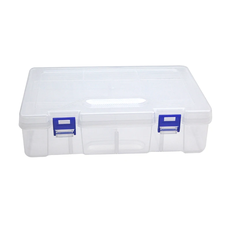 Multi-lattice transparent storage box partitions are adjustable and convenient to use, handicraft parts classification box