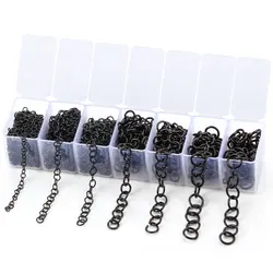 Box Set Stainless Steel Black Open Jump Rings For Jewellery Making Supplies Accessorie DIY Necklace Earring Connector Findings