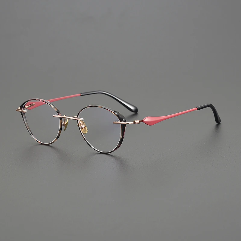 Japanese Designer Style Vintage Acetate Cat Eye Glasses Frames For Men Women Retro Fashion Tortoise Eyeglasses Handmade Eyewear