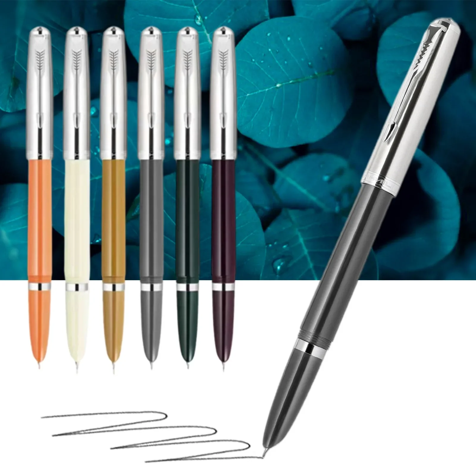 Jinhao 86 Fountain Pen Resin Classic pens Silver Cap EF Nib 0.38mm Ink Pen school office business writing pens gifts