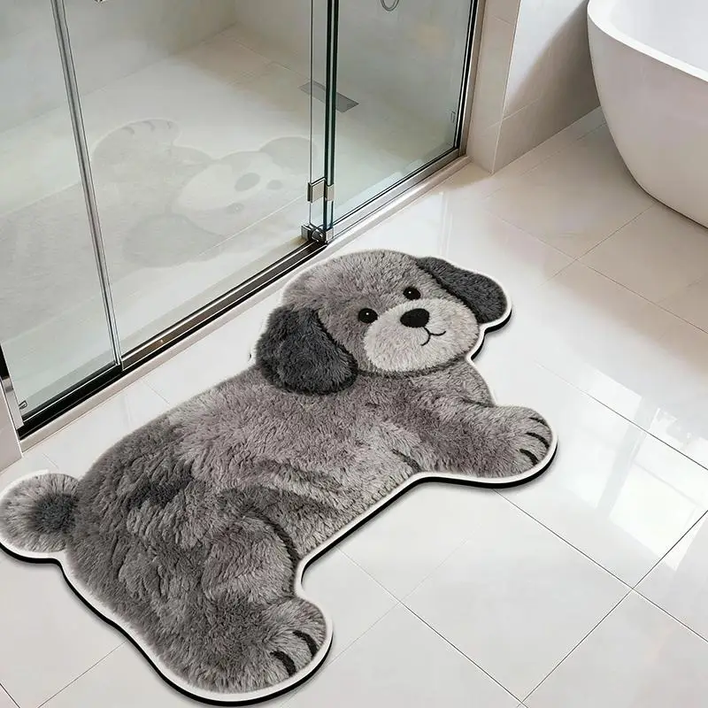 Hot Sale 3D Cute Cat Shaped Diatomite Bath Mat Super Absorbent Non-slip Quick Dry Bathroom Doormat For Cat Lover Home Decor Gift