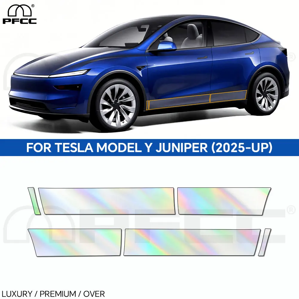 

For Tesla Model Y Juniper 2025 2026 TPU Car Door Extended Headlight RearView B Pillars Film Paint Protection PPF Transparent