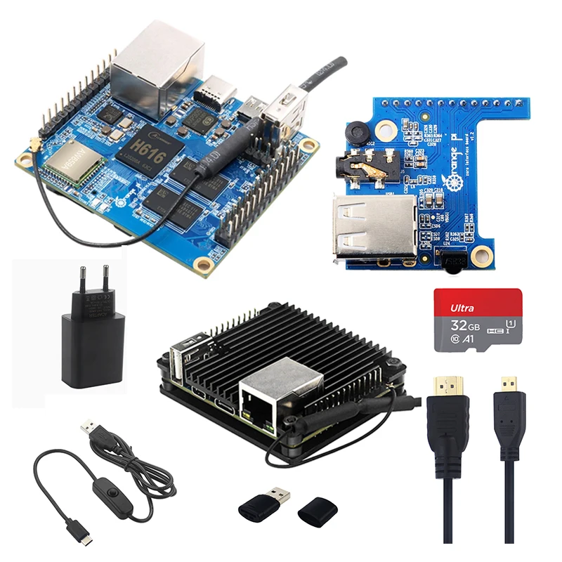 Чехол Orange Pi Zero 2 1 ГБ ОЗУ с чипом Allwinner H616, поддержка BT Wif Run Android 10 Ubuntu Debian OS, одна плата, опционально