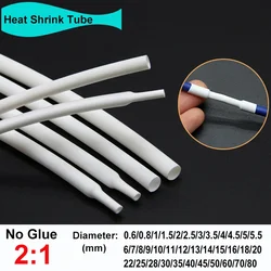 1/5/10M White 2:1 Heat Shrink Tube Dia. 0.6mm ~ 80mm Wire Repair DIY Cable Protector Tubing  Heat Shrinkable Sheath Wrap Case