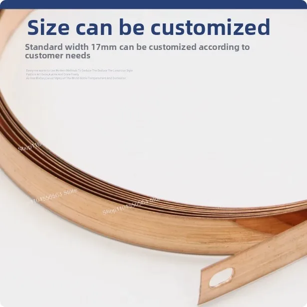 Oxygen-Free Copper Tape/Strip 17mm Width for Tube-Type Conductor Bar, 6/10/16/25mm² National Standard, Heavy Duty Trolley Rail