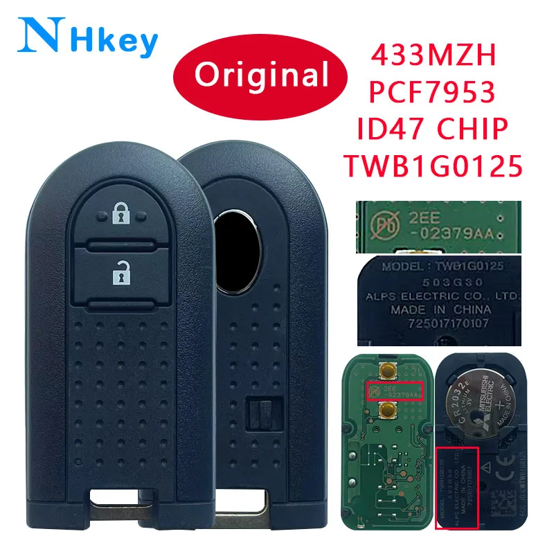 

NH key Original FCCID:TWB1G0125 ID47 Chip PCF7953 433.92MHz For Brazil Toyota Rush Daihatsu Terios 2018-2021 Smart Remote Key