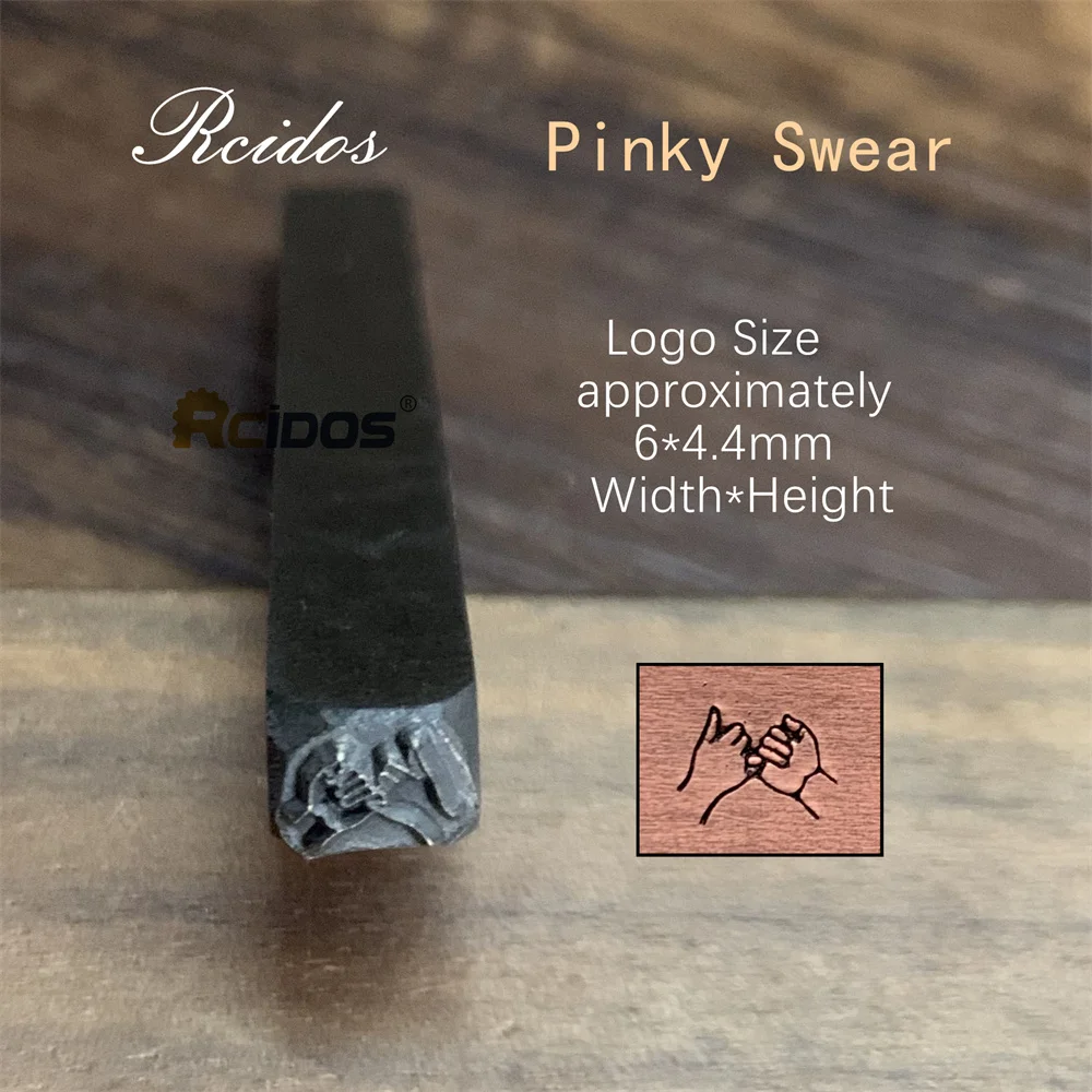 

RCIDOS Pinky Swear Design Металлический штамп для ювелирных изделий, 6x4,4 мм Ширина x Высота