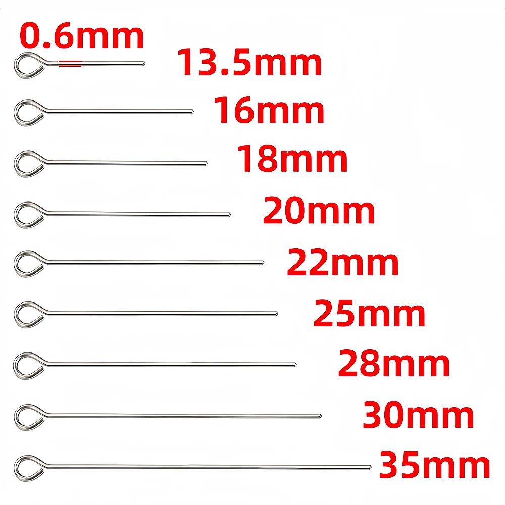 20/100 Stück Ösenstifte 16 18 20 25 30 35mm Edelstahl-Ösenstifte für DIY-Schmuckherstellung Schmuckzubehör – Detail 3