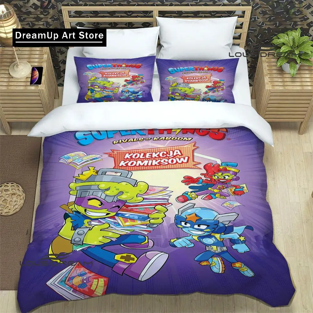 Cute cartoon Super Zings Bedding Sets exquisite bed supplies set duvet cover comforter set bedding set luxury Birthday Gift