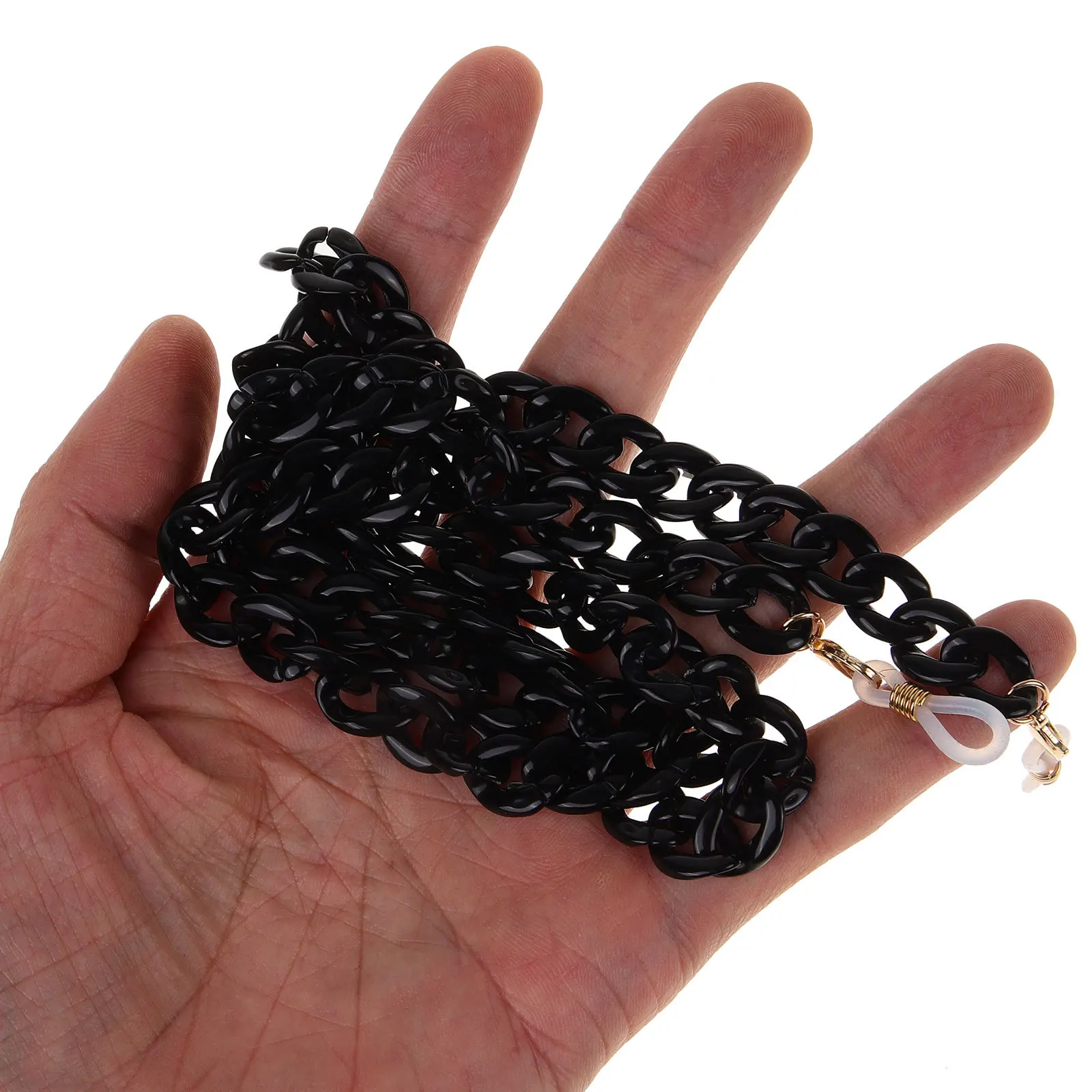 

1Pcs Acrylic Glasses Chain Anti-Lost Eyeglasses Hanging Rope Black Non-Slip Mask Hanging Cord Multi-Purpose Stylish