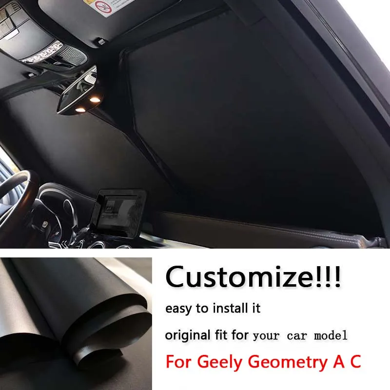 hot in summer Custom fit foldable Heat Insulation Anti-UV Car front Windshield Sunshade cover For Geely Geometry A C 2019-2022