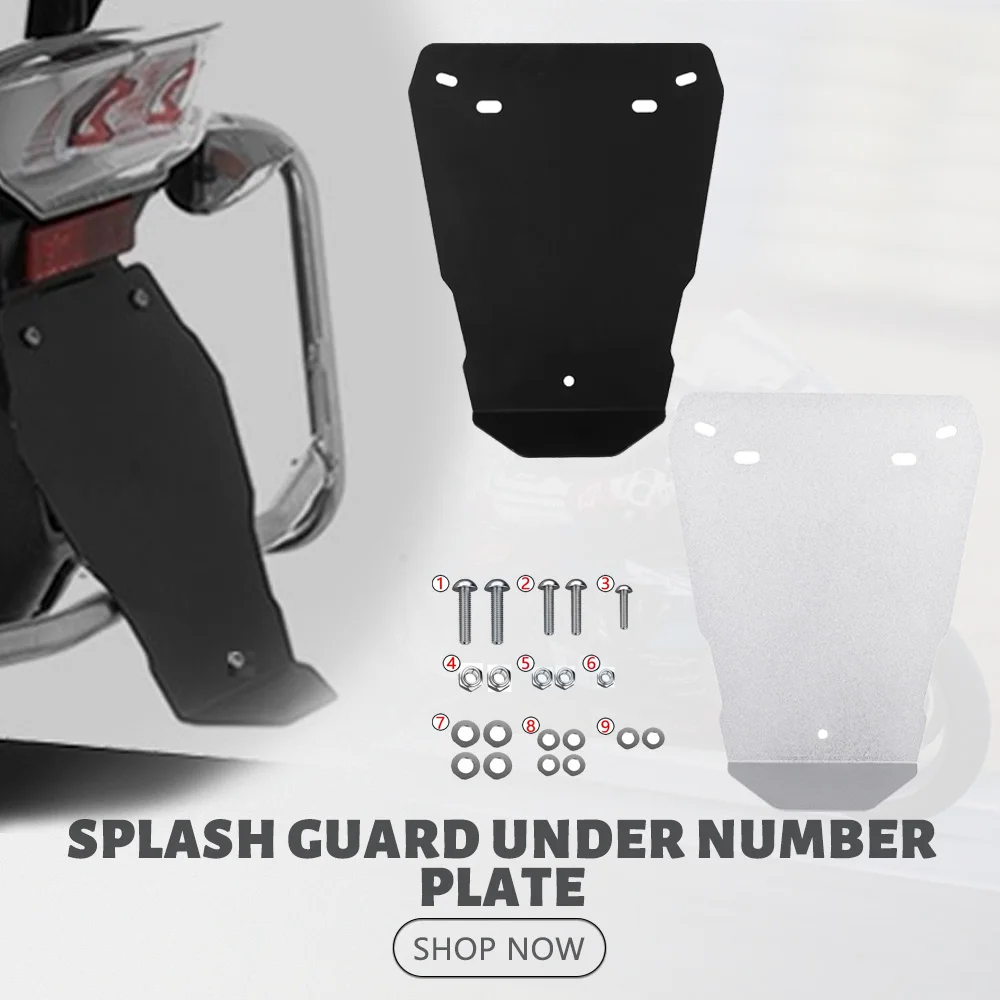 

2024 2025 Motorcycle Splash Guard Under Number Plate For HONDA Tenere700 For Honda CRF1100L Africa Twin Adventure XL750 Transalp