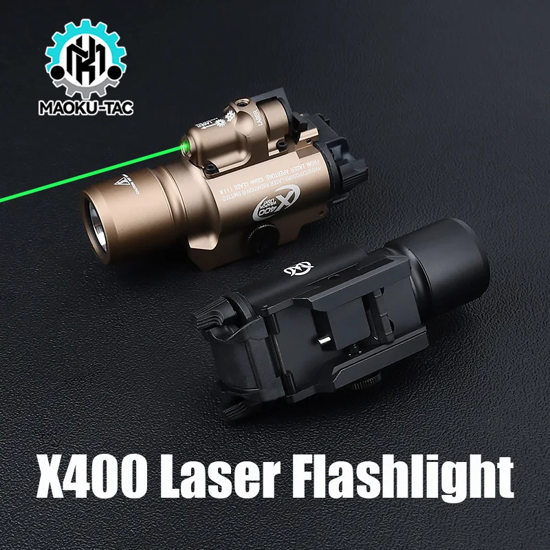 

Airsoft Tactical SF X400 X400U Laser Flashlight Pistol Weapon Scout Light Red Green Dot Laser Aiming SF X400 Rifle Lamp