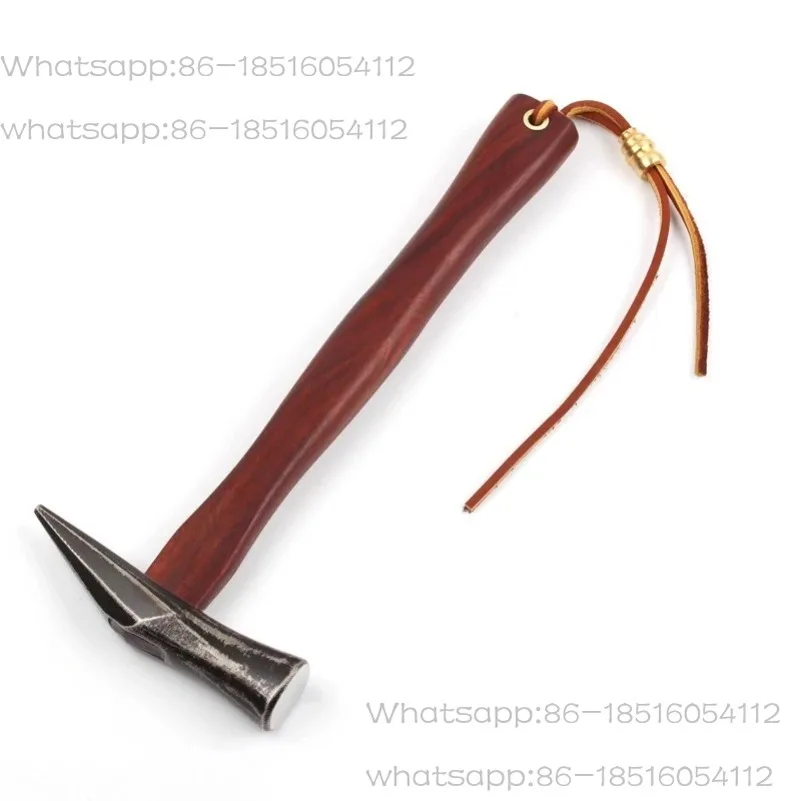 

Japanese-Style Hammer Window Breaker Stone Washing HRC54 S55 High Carbon Steel Head with South American Bloodwood Handle