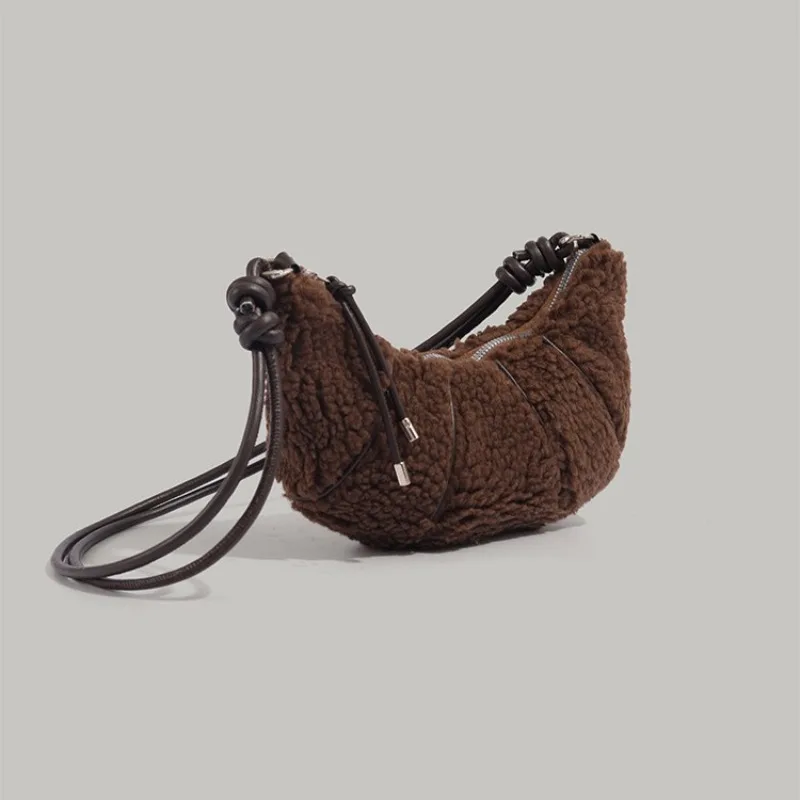 

Плюшевая сумка через плечо Lamb для женщин, сумки на плечо, кошелек и сумки, дизайнерская сумка, женские сумки Bolso Marca Lujo Сумка Sac