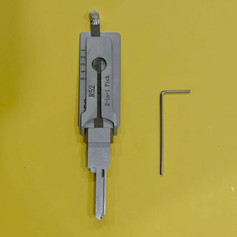

R52 2 IN1 Stainless Steel Key Decoder Pickup Tool Hand Tool O-ring Hook Pickup Locksmith Tools for Automotive and mechanical