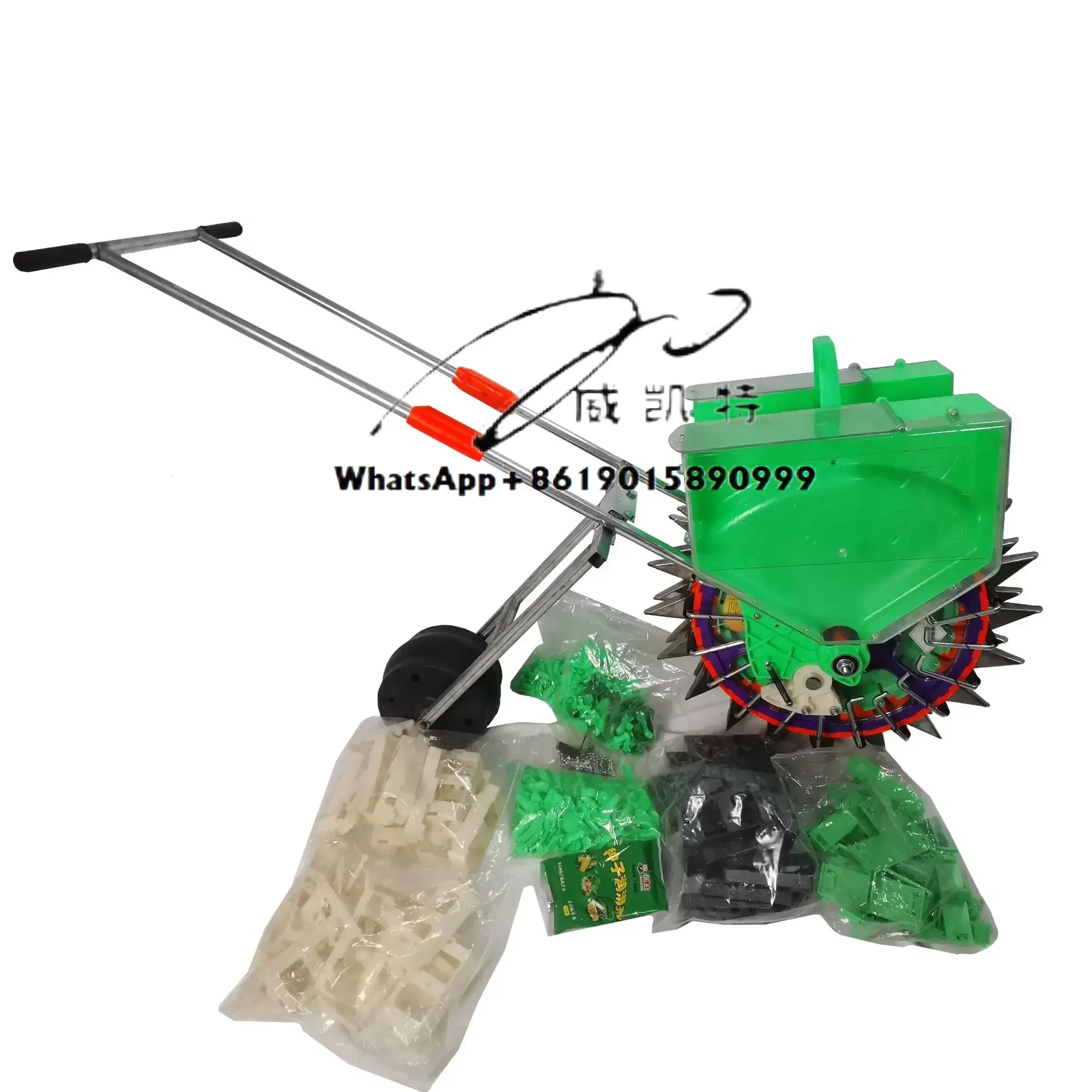 2 in 1 Planter Seeders Commercial Precision Garden Handle Push Fertilizer Machine Cotton Seeds Sowing Double Manual Corn