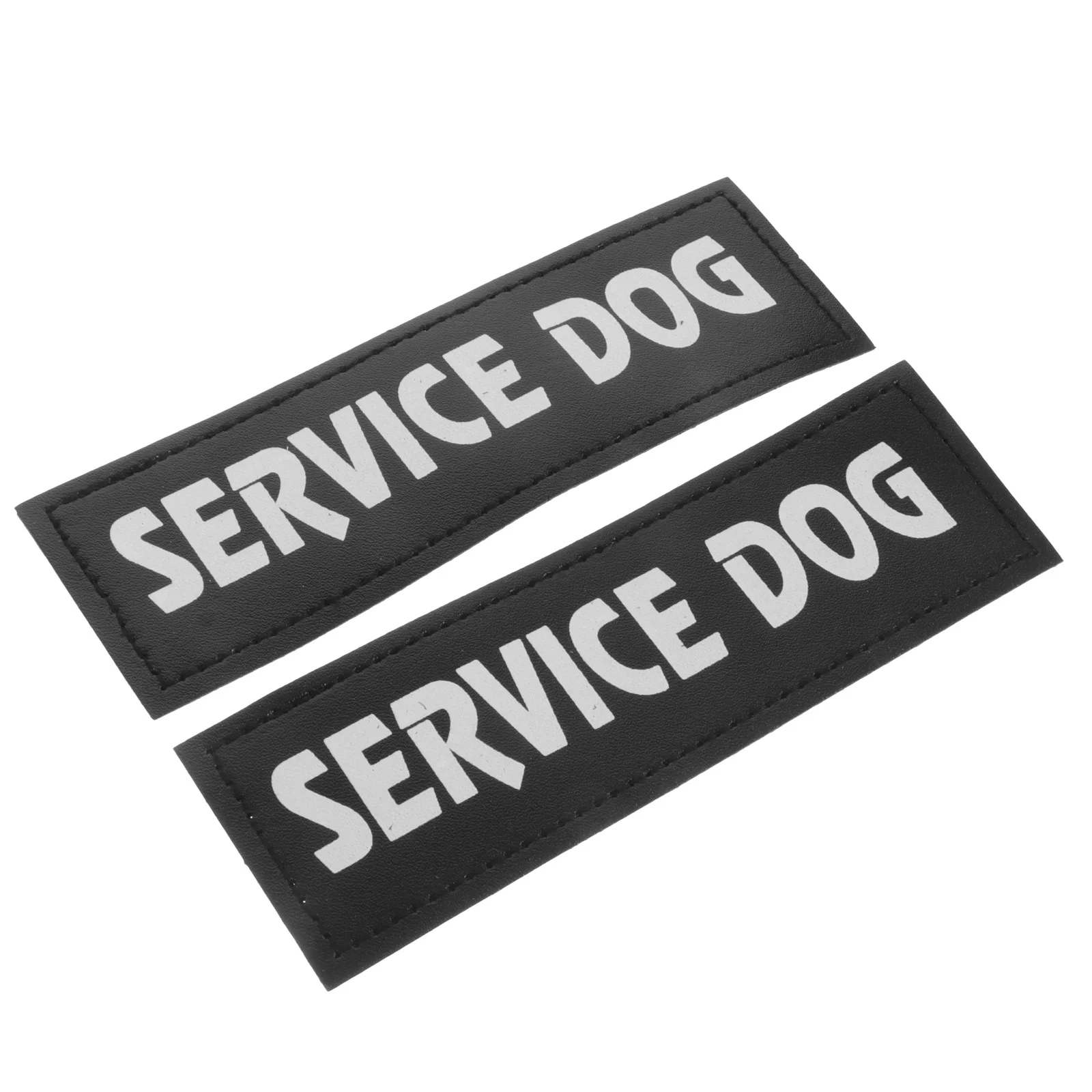 

2 Pcs Stickers Pet Harness Service Dog Patch Reflective Patches Vest Supplies Black Work