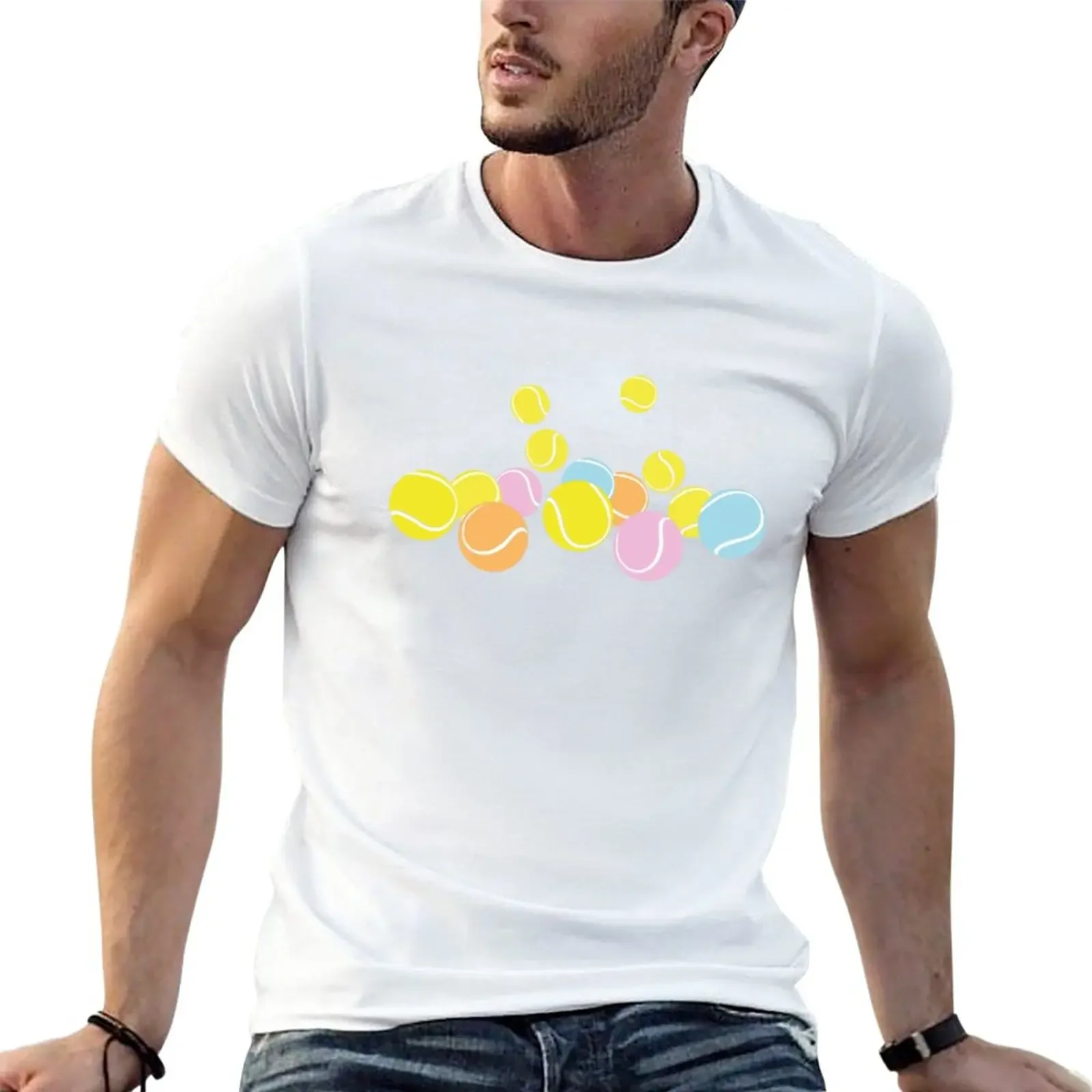 

New Tennis balls T-Shirt anime clothes summer top Funny t-shirt Personalized t-shirt big and tall t shirts for men