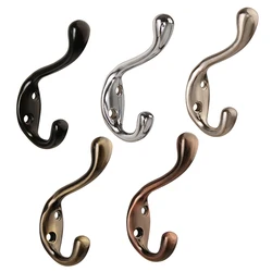 1pc Coat Hook Wall Mounted Hooks Clothes Rack Robe Hook Zinc Alloy Furniture Hook For Home Coats Hat Clothes Hanger Towel Keys