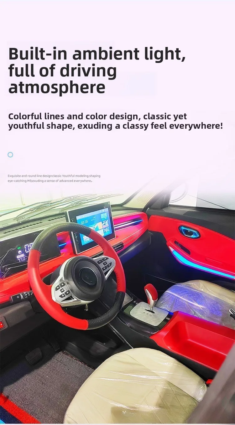 Nueva energía viejo Le eléctrico de cuatro ruedas para adultos, aceite y electricidad, doble uso, coche totalmente cerrado de cuatro ruedas